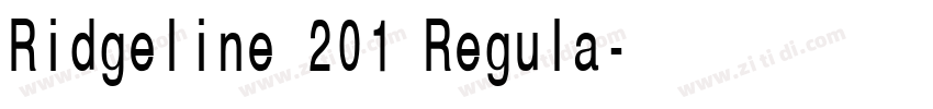 Ridgeline 201 Regula字体转换